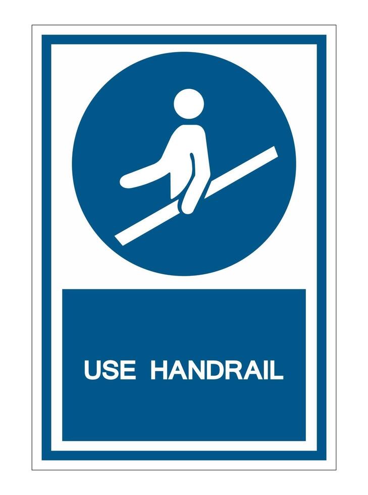 Use Handrail Symbol Sign vector