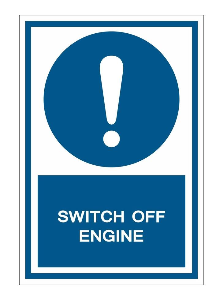 Symbol Switch Off Engine vector