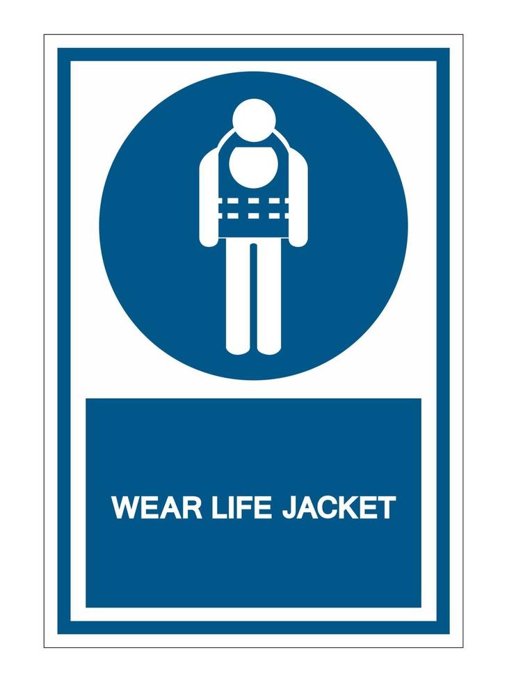 Symbol Wear Life Jacket vector