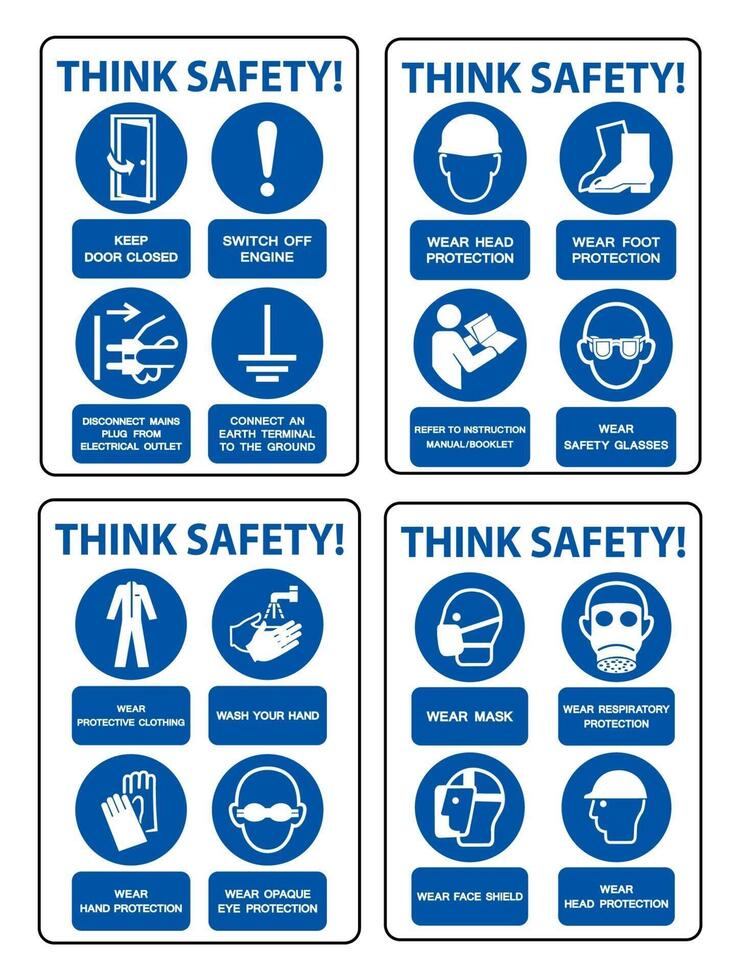 Safety PPE Must Be Worn Sign vector