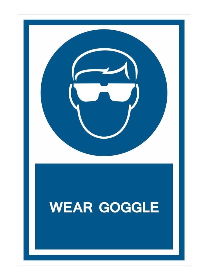 Wear Goggle Symbol Sign vector