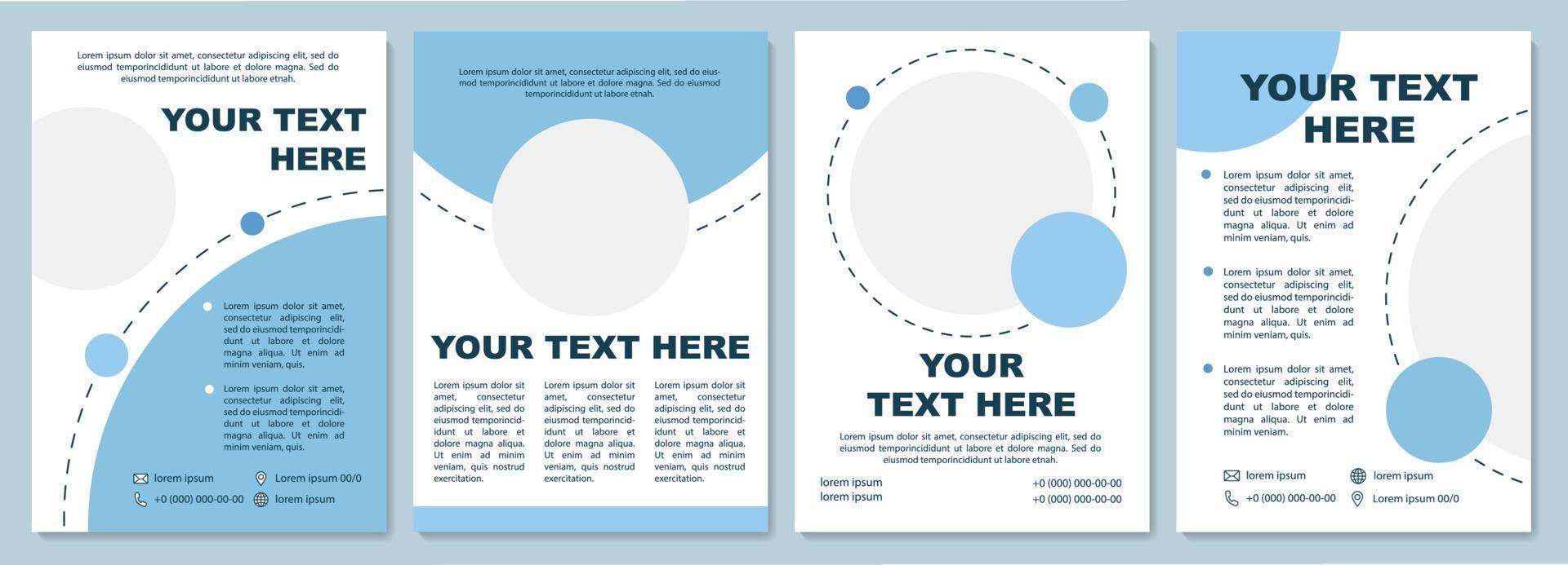 Simple color brochure template vector