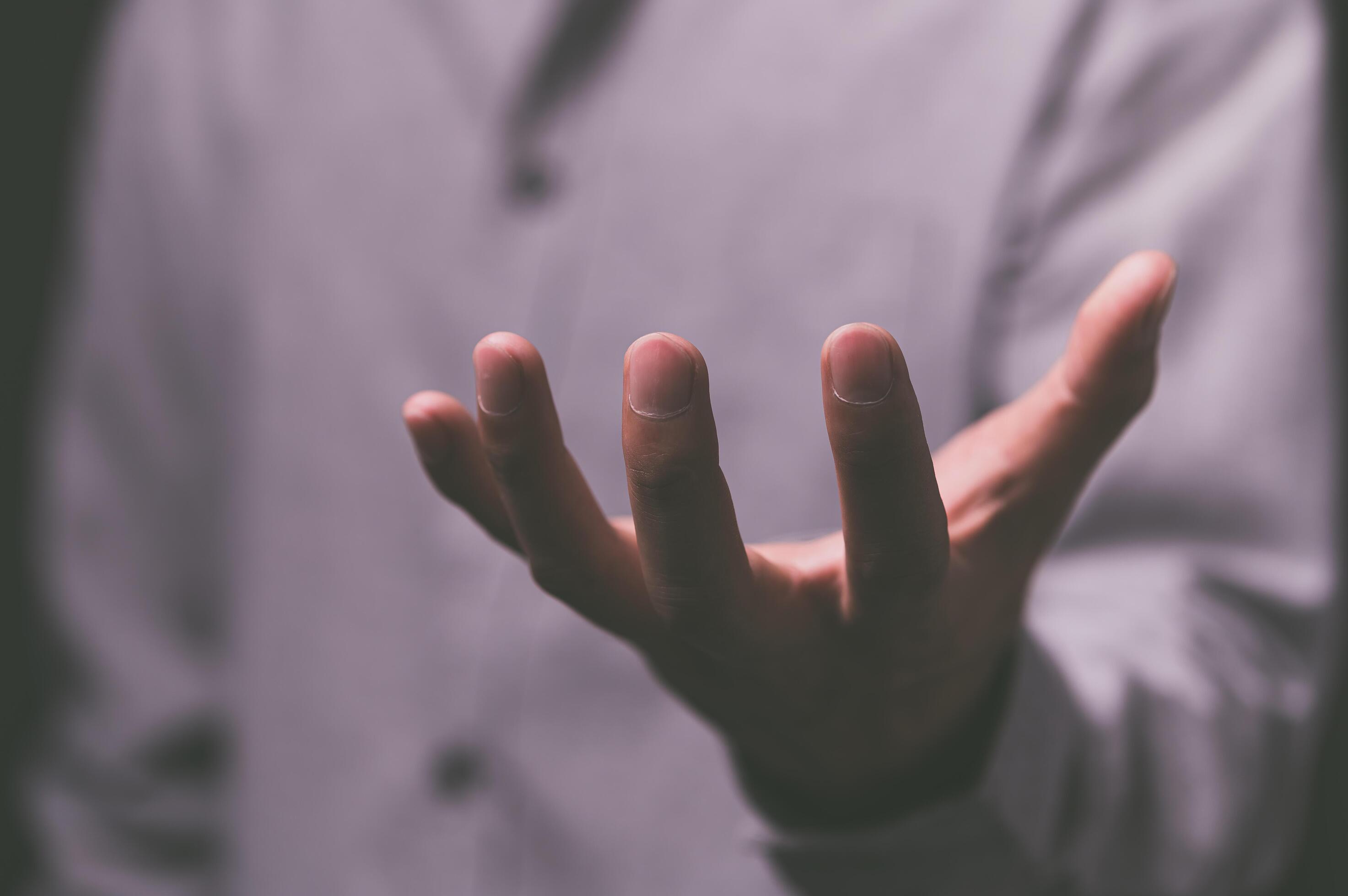 People pretending to spread their hands to hold things 2306999 Stock