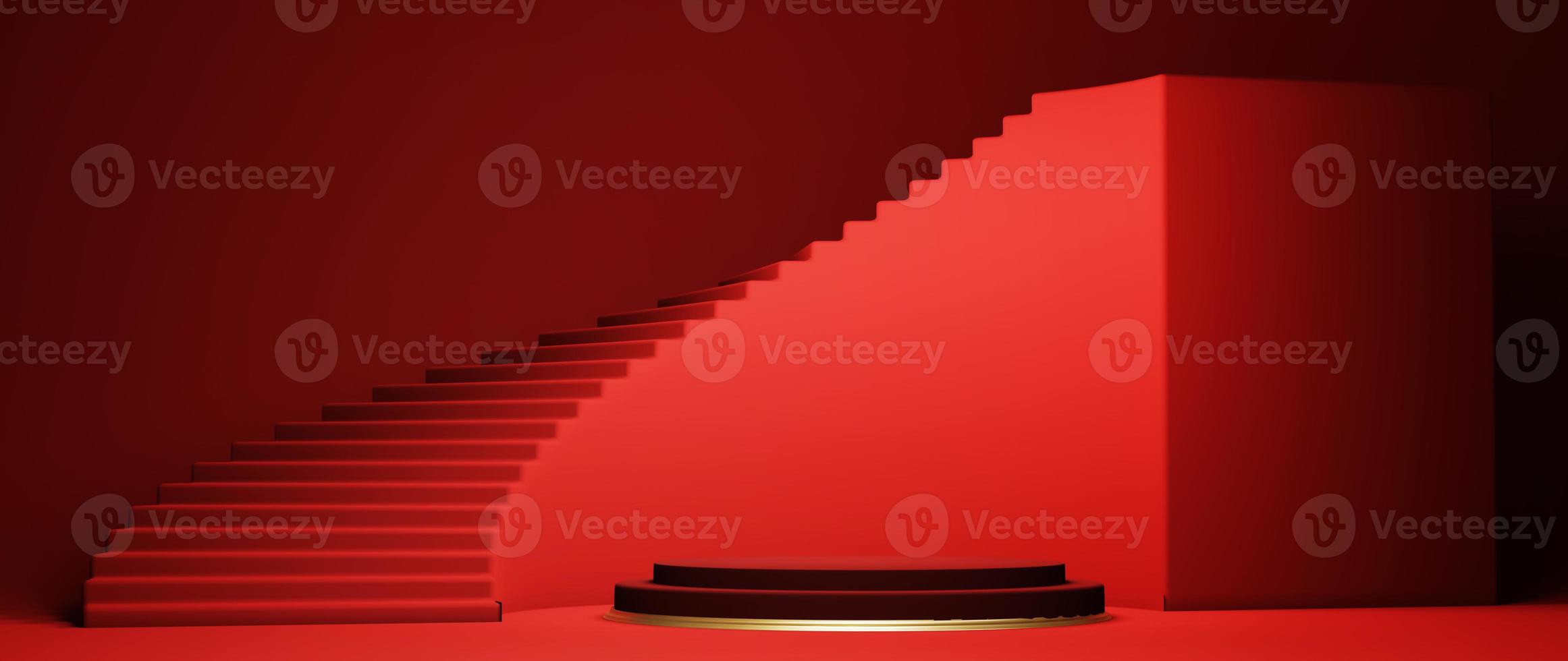 Podium, pedestal or platform background, 3d render photo