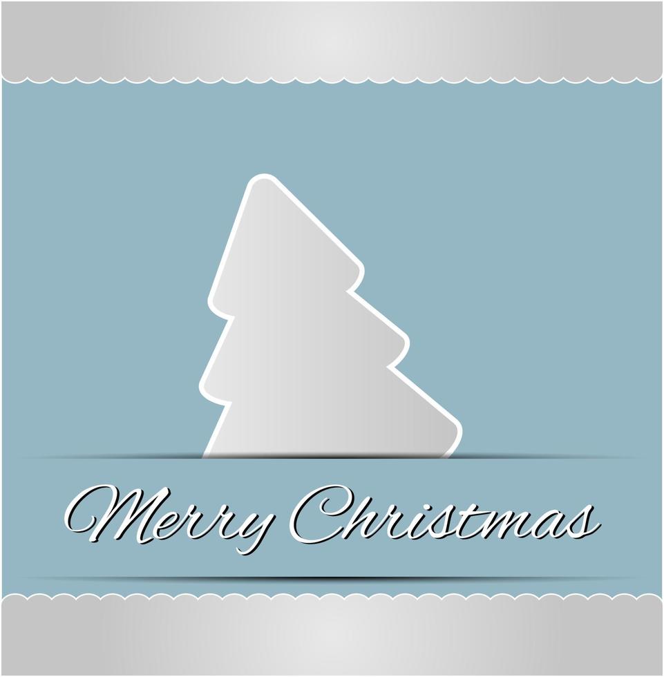 Feliz Navidad en letras abstractas árbol gris de fondo ilustración vectorial. vector