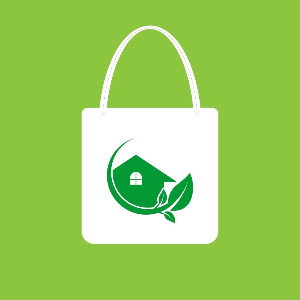 Ecology concept,eco-friendly fabric bag ideas.Vector illustration vector