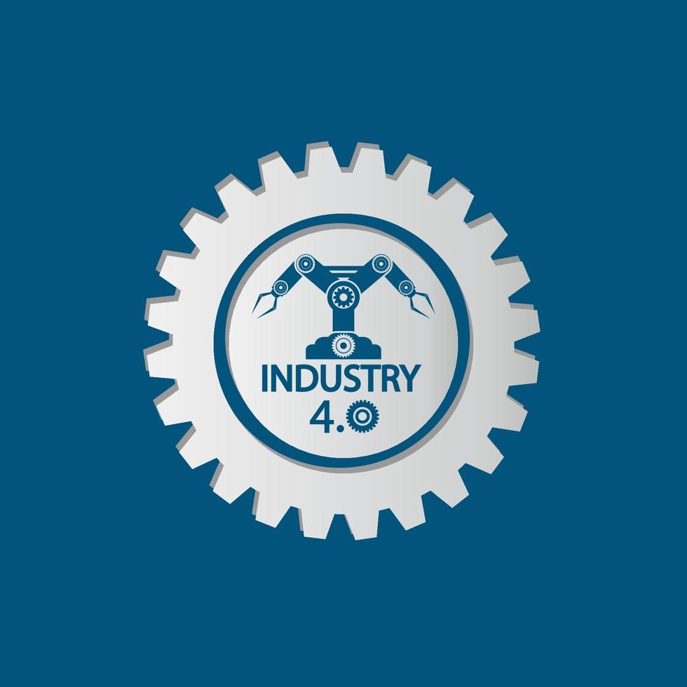 Icono de la industria 4.0, concepto de tecnología ilustración vectorial. vector