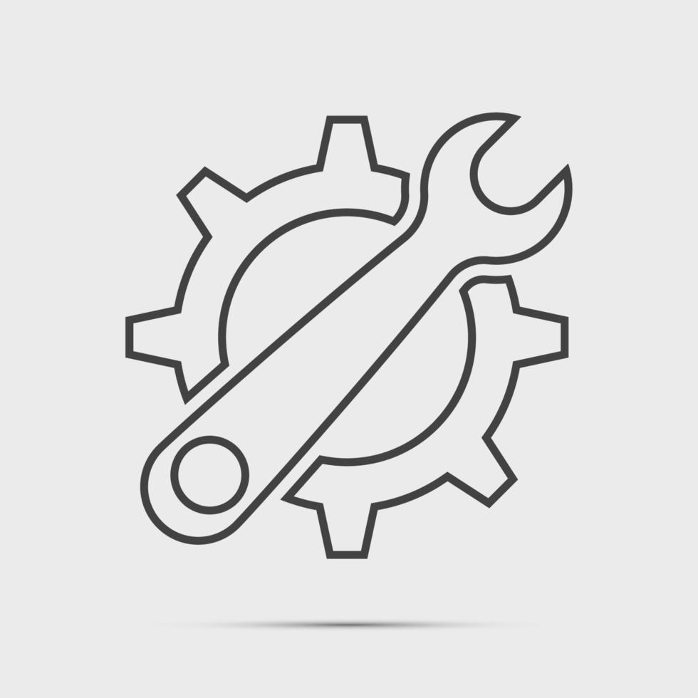 Service Tool icon on white background vector