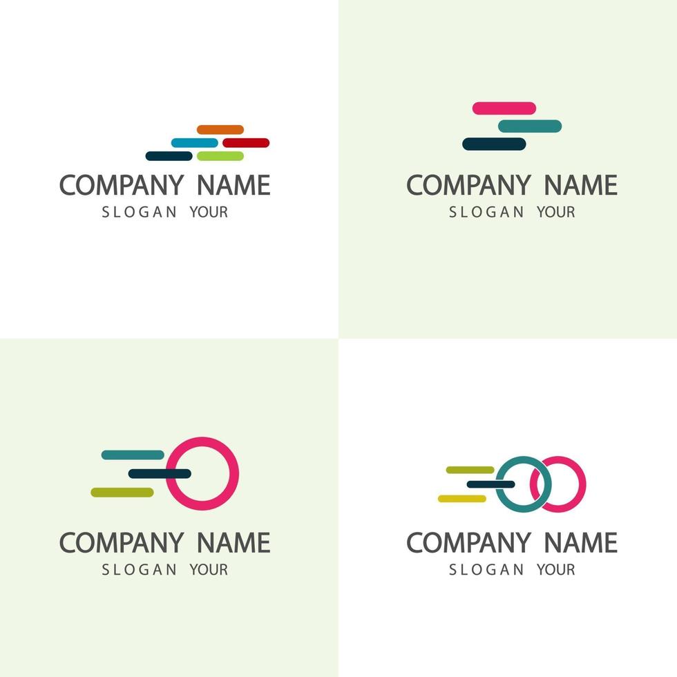 empresa de logotipo abstracto set.elemento de diseño corporativo ilustrador de vectores