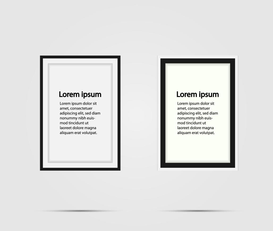 Realistic black text frame.vector illustrator vector