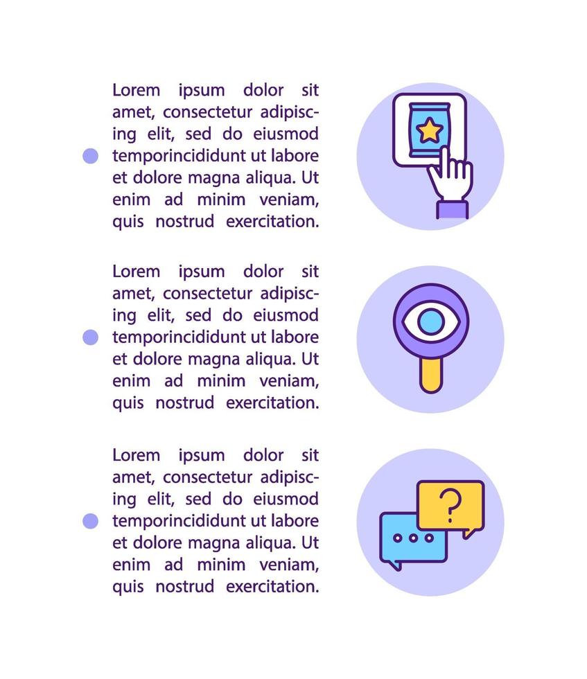 The right to choose and be informed concept line icons with text vector