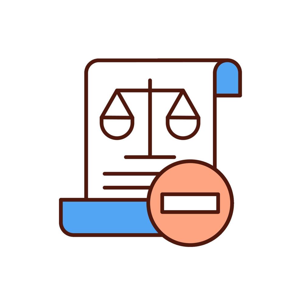 Law violation RGB color icon vector