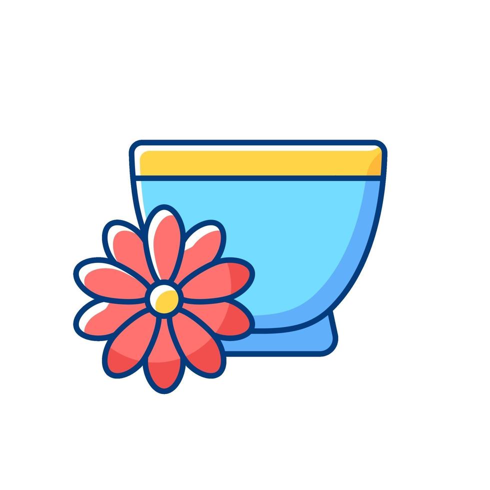 Chrysanthemum tea RGB color icon vector