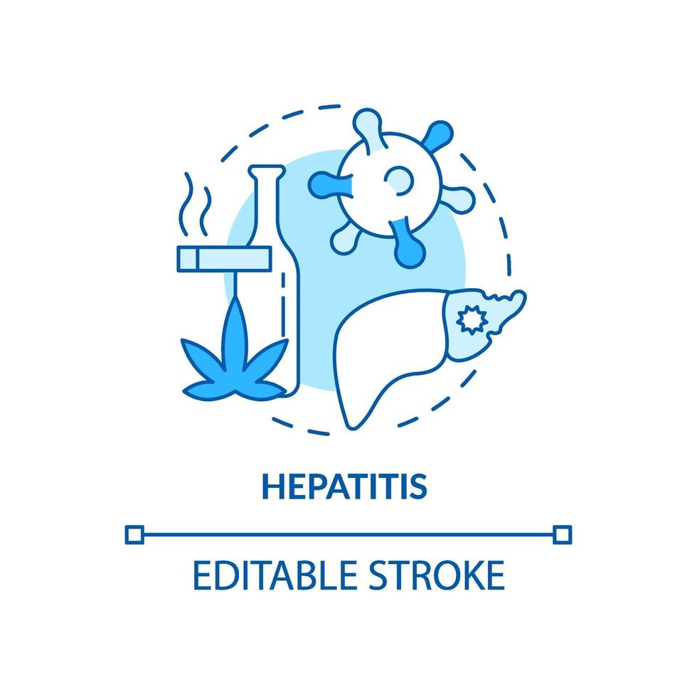 Hepatitis concept icon vector