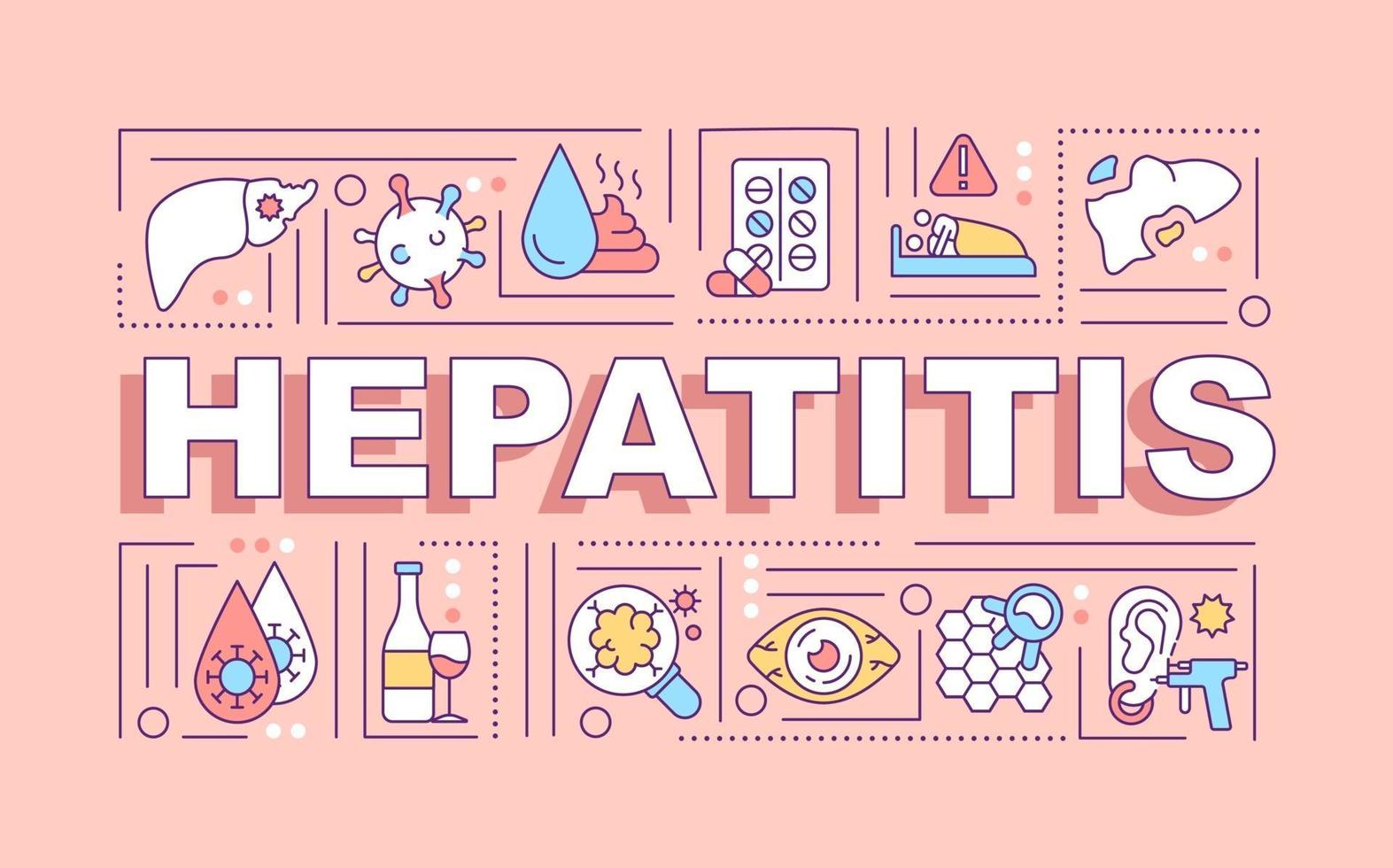 Hepatitis word concepts banner vector