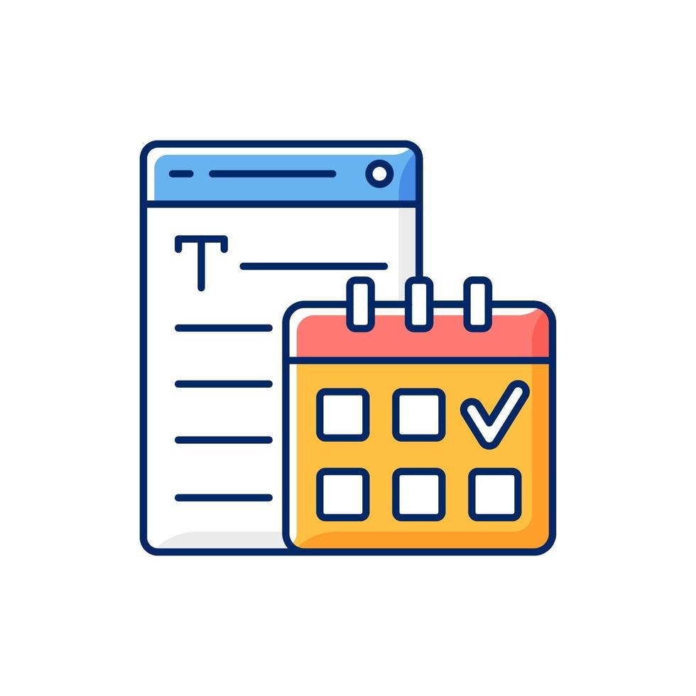 Meeting deadlines RGB color icon vector