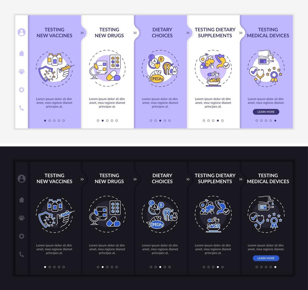 Research kinds onboarding vector template
