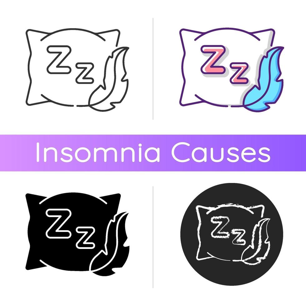 Comfortable and fresh pillow icon vector