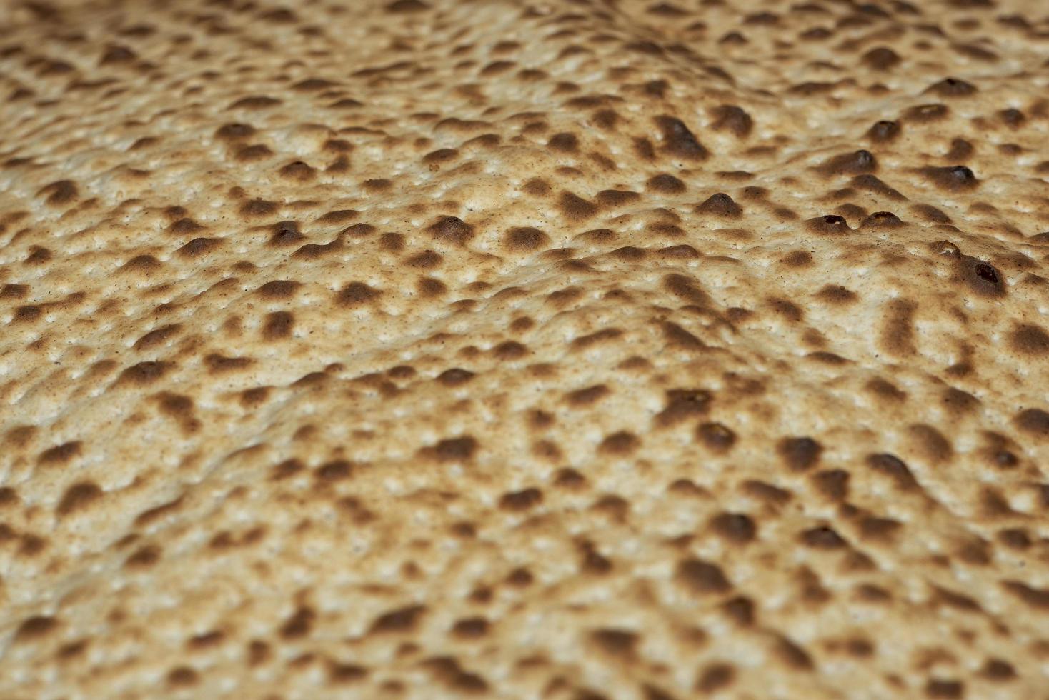 textura de matzá, una vista superior foto