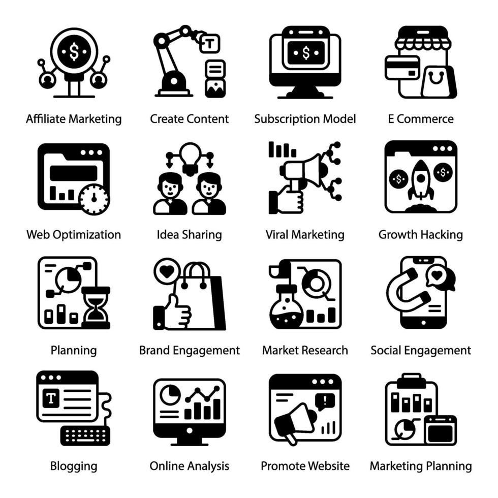 planificación empresarial y marketing viral vector