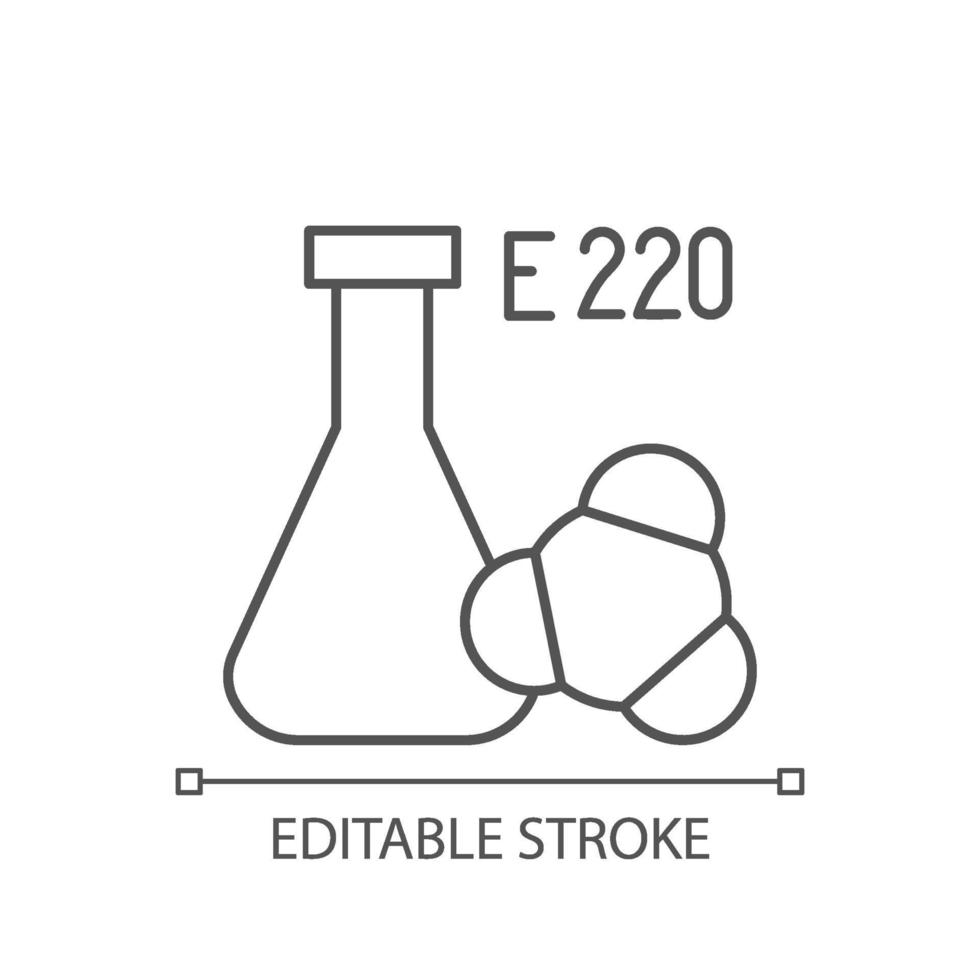 Sulphites linear icon vector