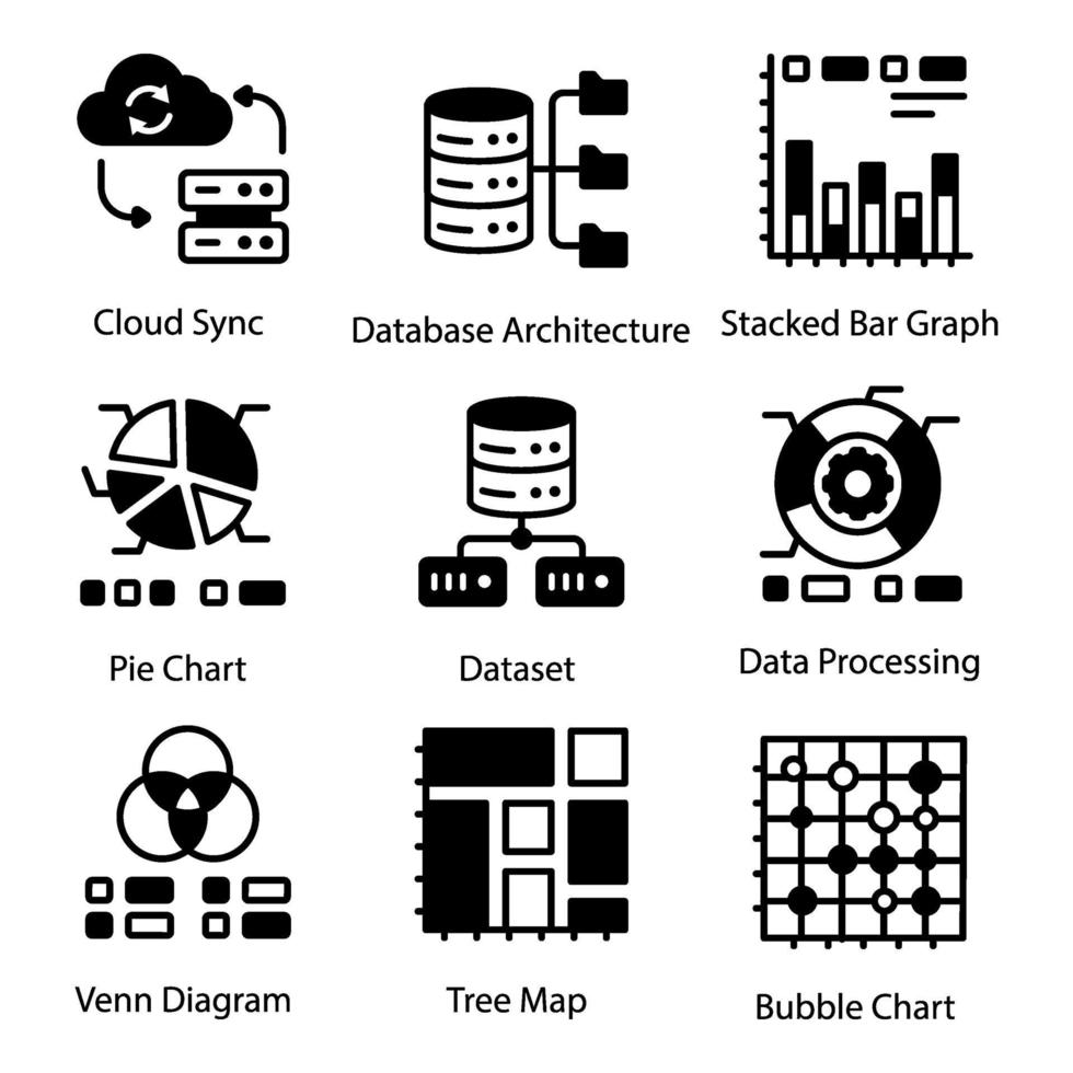 elementos de datos del sitio web vector