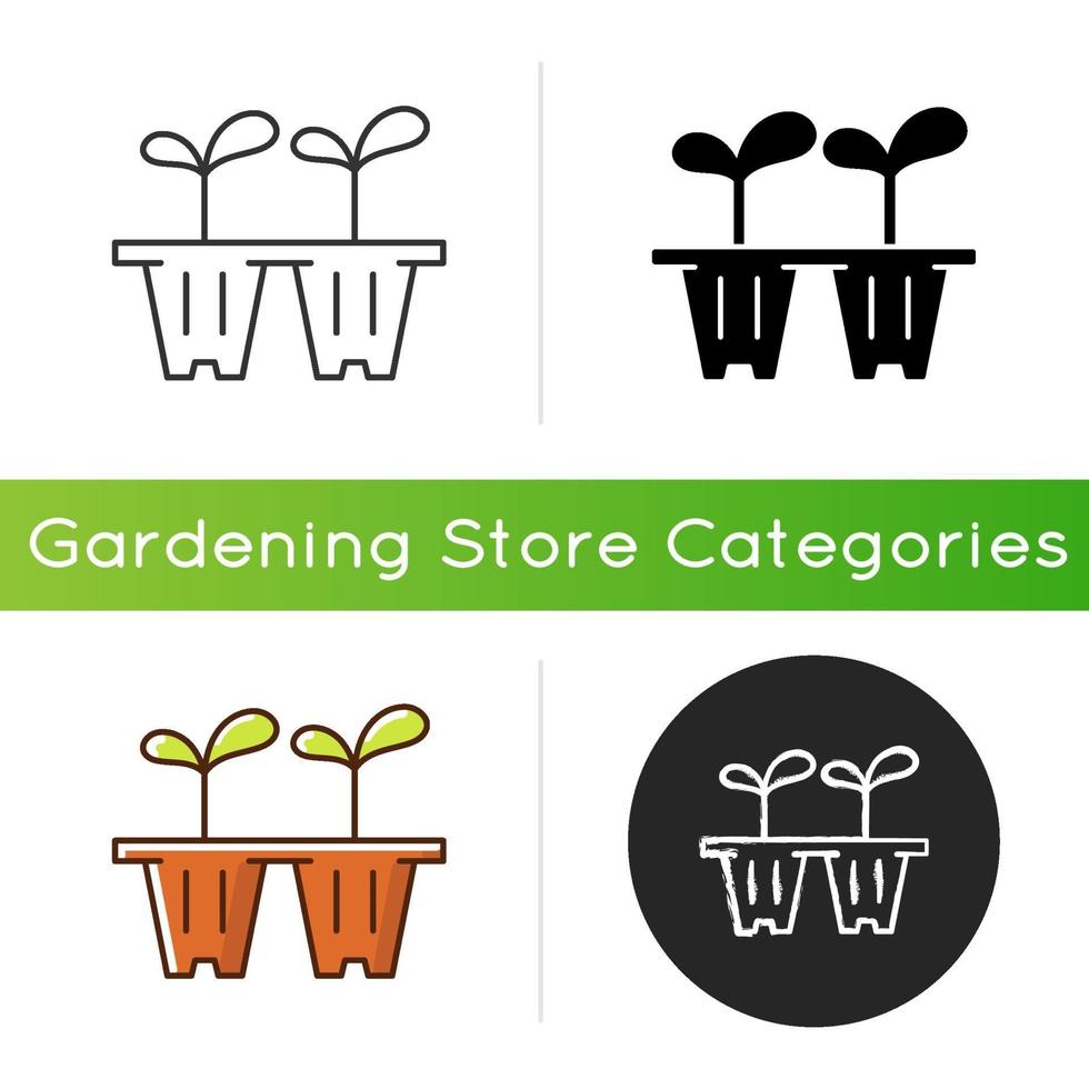 Seedling trays icon vector