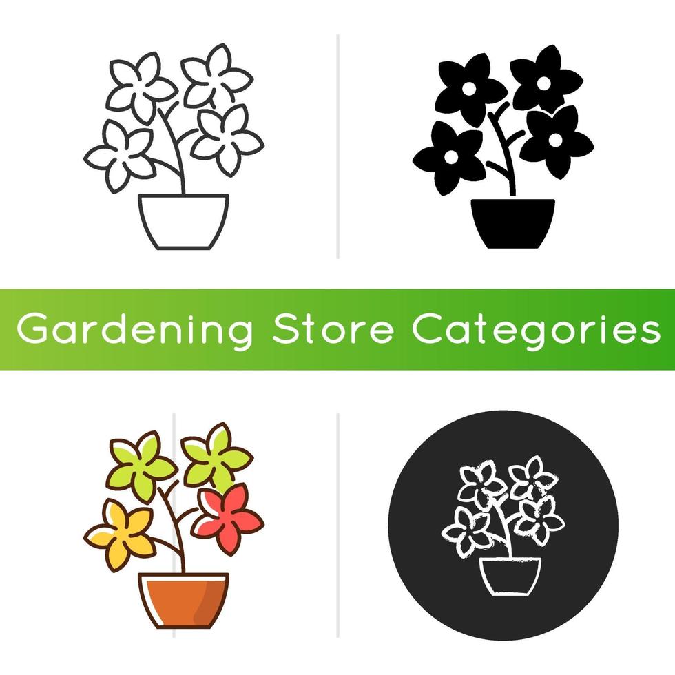 Flowering tree shrubs icon vector