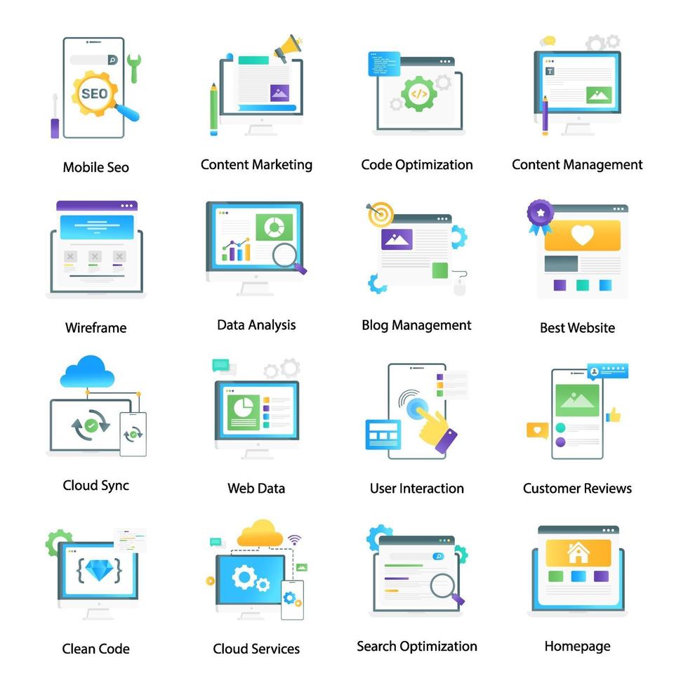 diseño web y codificación web vector