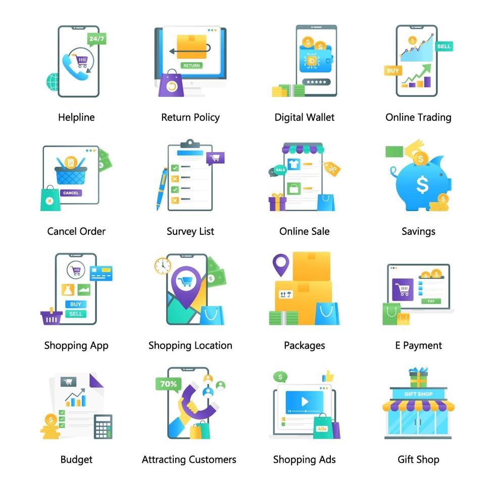 Online Payment Flat Gradient vector