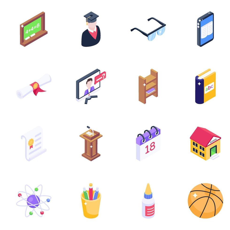 Education and Training Elements vector