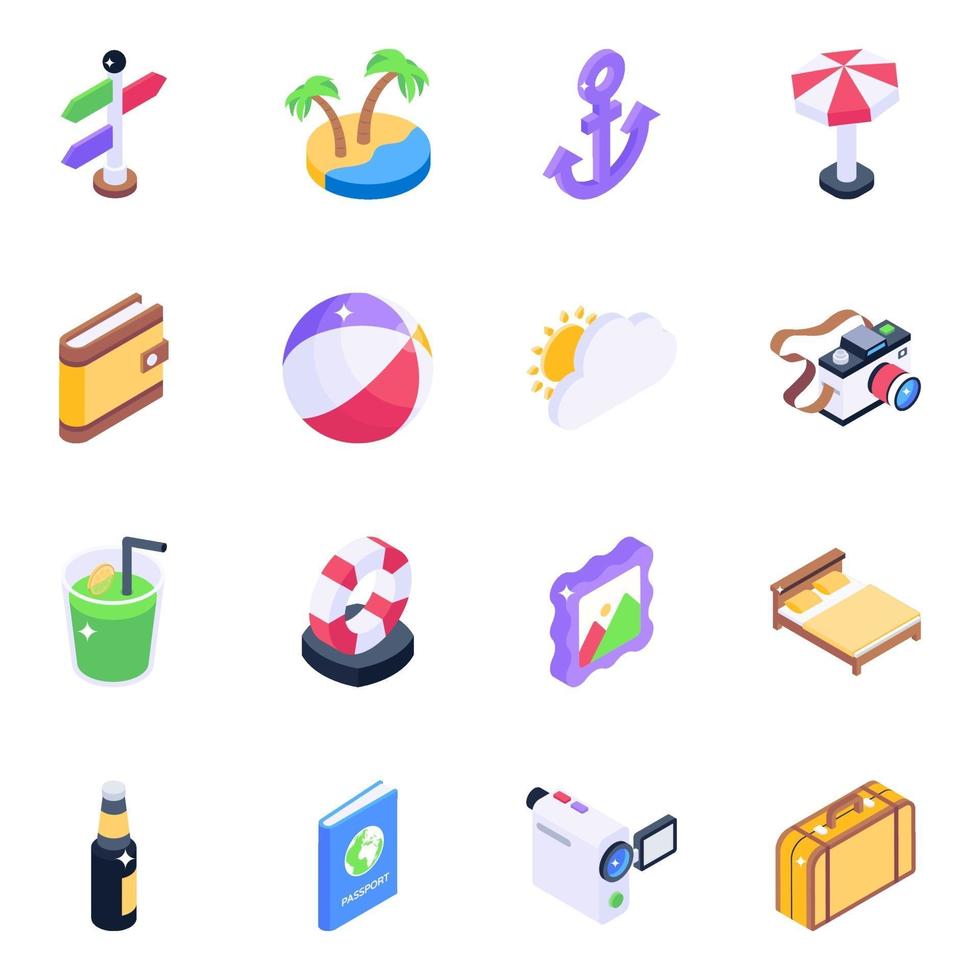 Travel Accessories an Elements vector