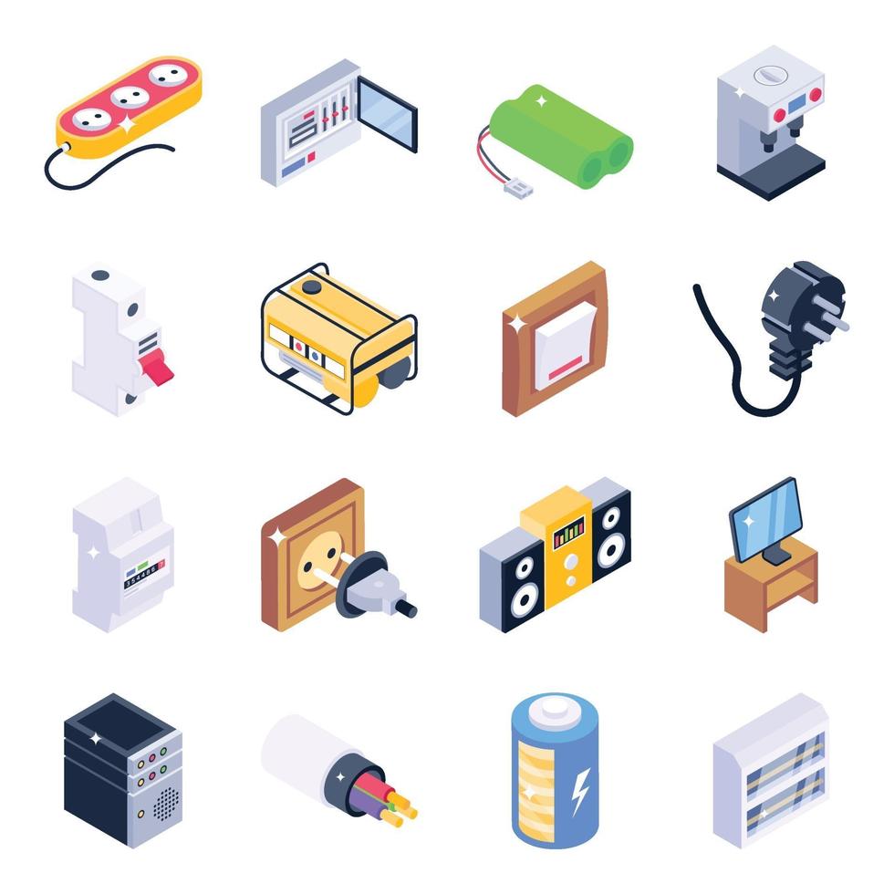 Electronics Instruments Isometric vector