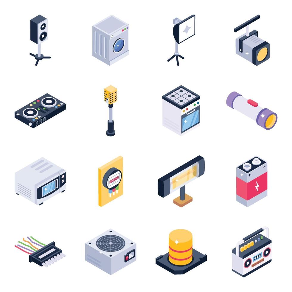 Electronics Equipment and Elements vector