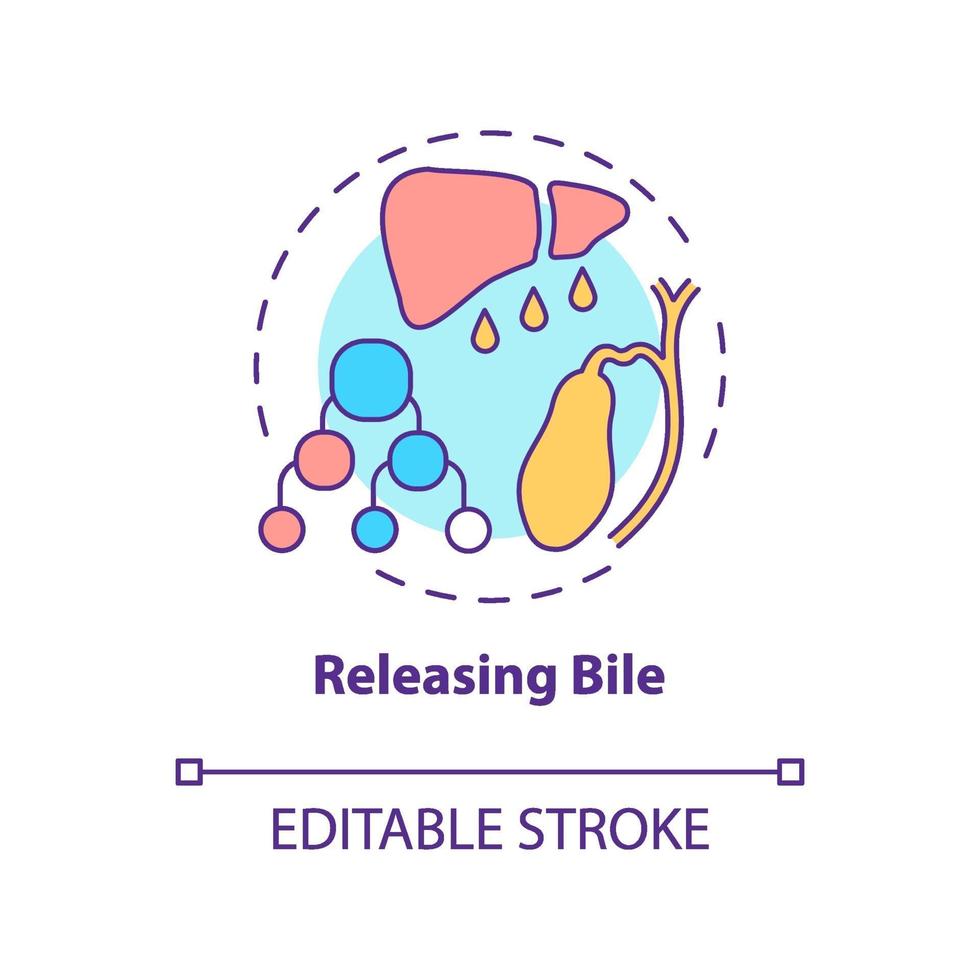 Releasing bile concept icon vector