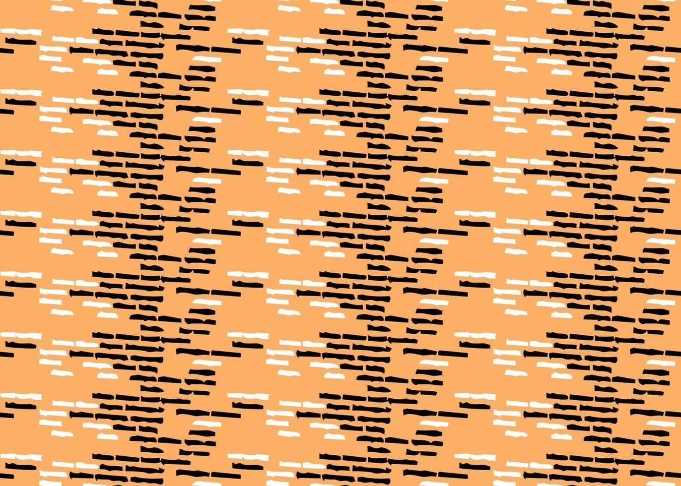 Vector texture background, seamless pattern. Hand drawn, orange, black, white colors.