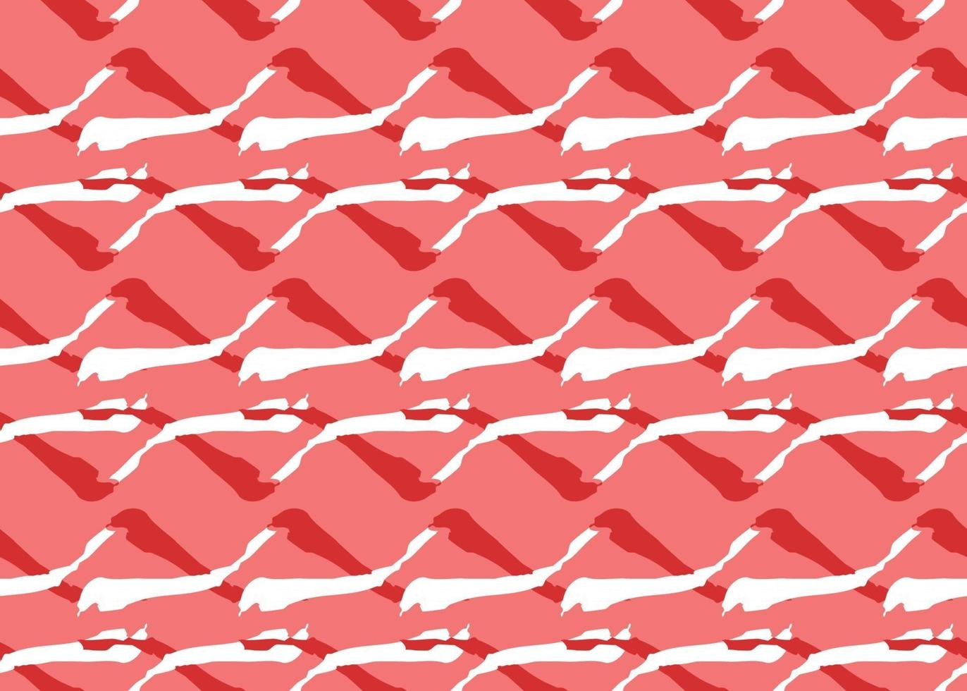 Vector texture background, seamless pattern. Hand drawn, red, white colors.