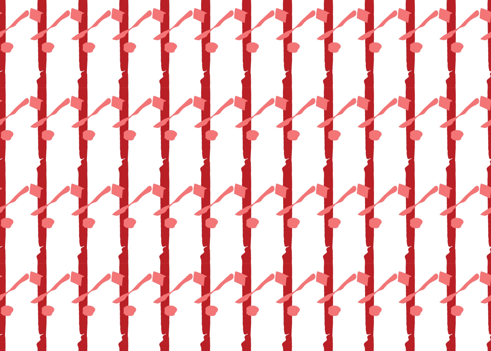 Vector texture background, seamless pattern. Hand drawn, red, white