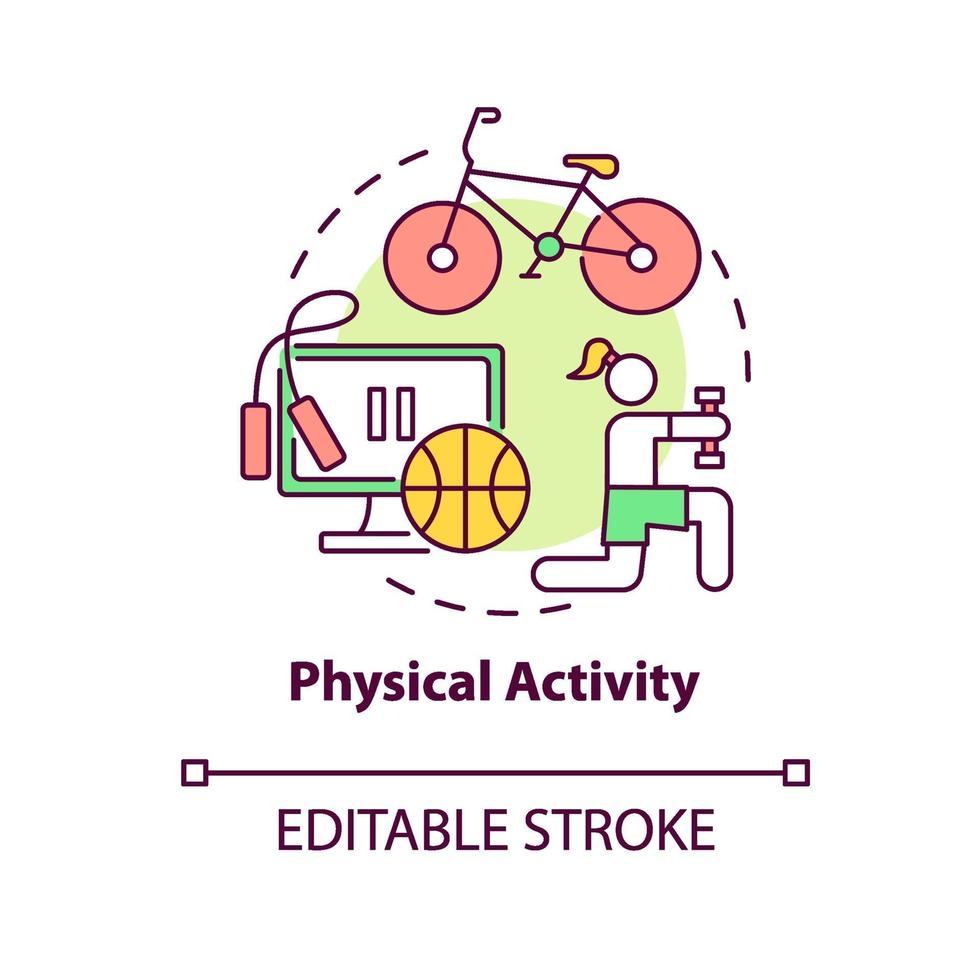 Physical activity concept icon vector