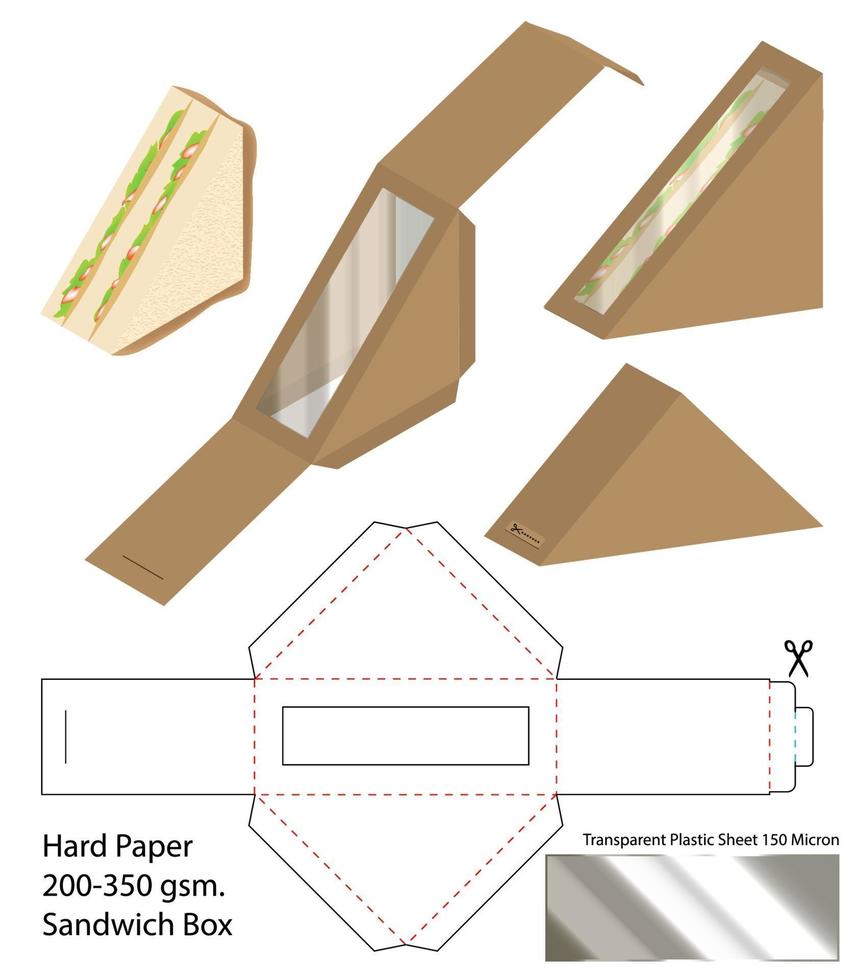 Box packaging die cut template design. 3d mock-up vector