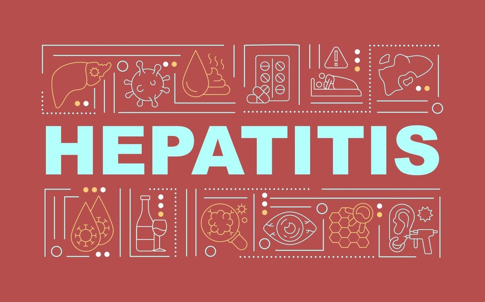 Hepatitis word concepts banner vector