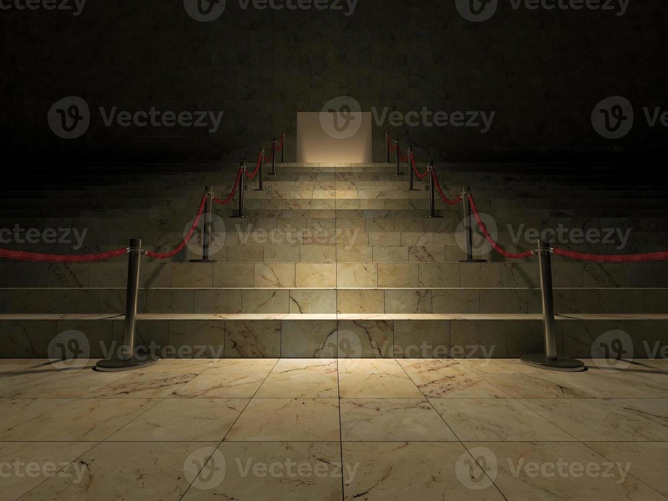 3d rendering, marble stairs photo