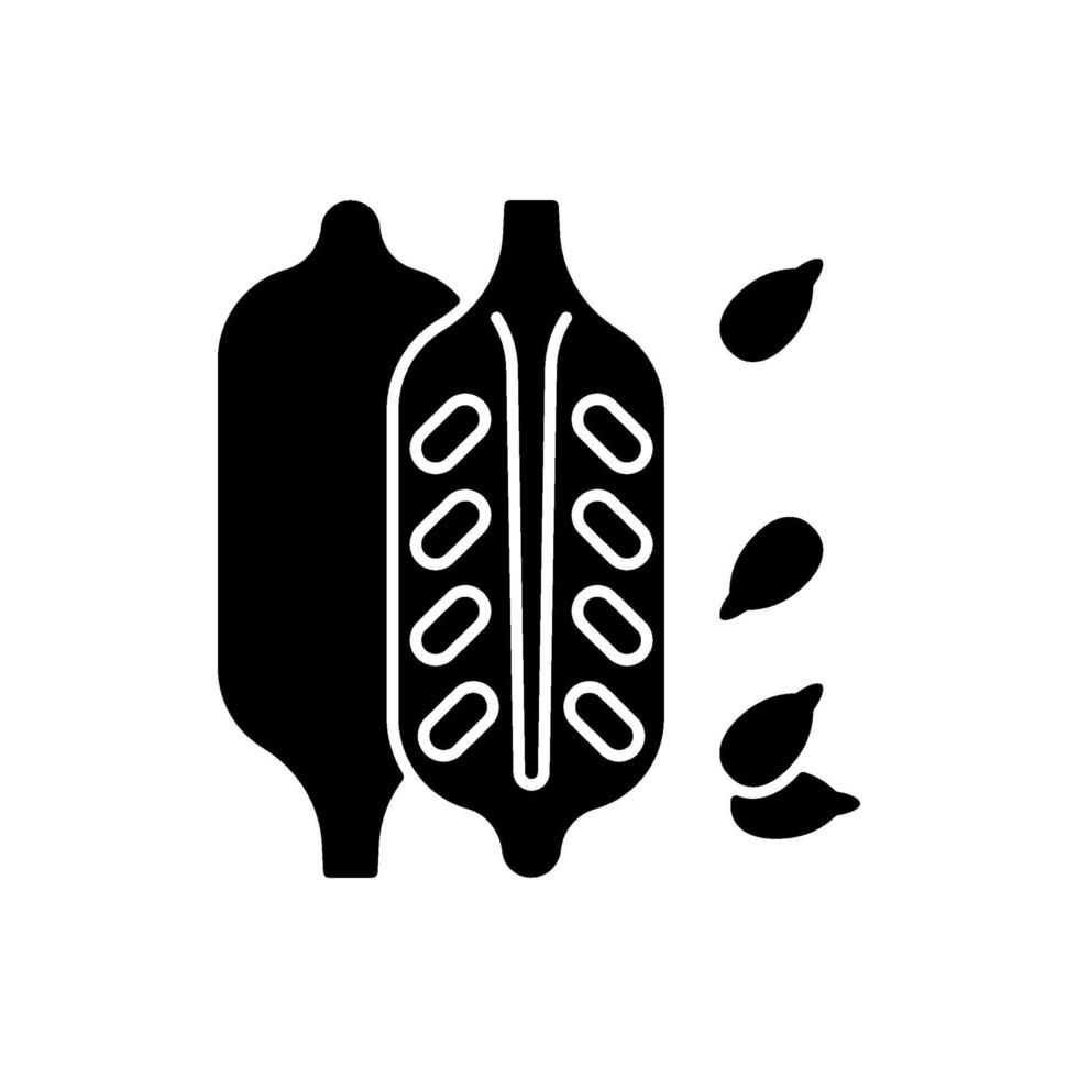 Sesame black glyph icon vector