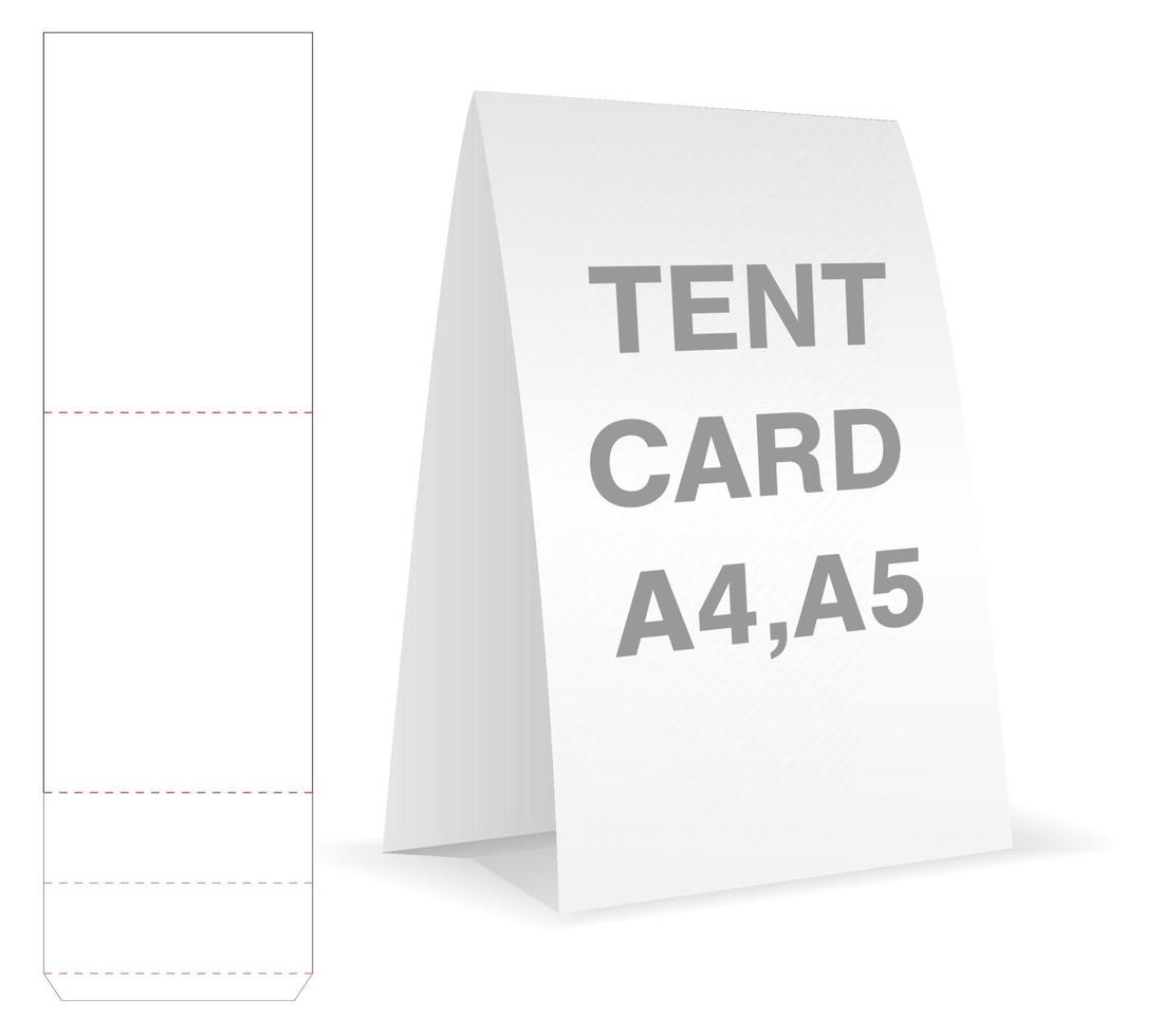 tarjeta de carpa troquelada maqueta vector de plantilla