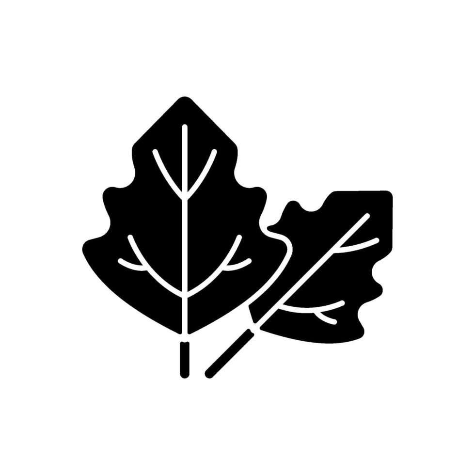 Lambs quarters black glyph icon vector