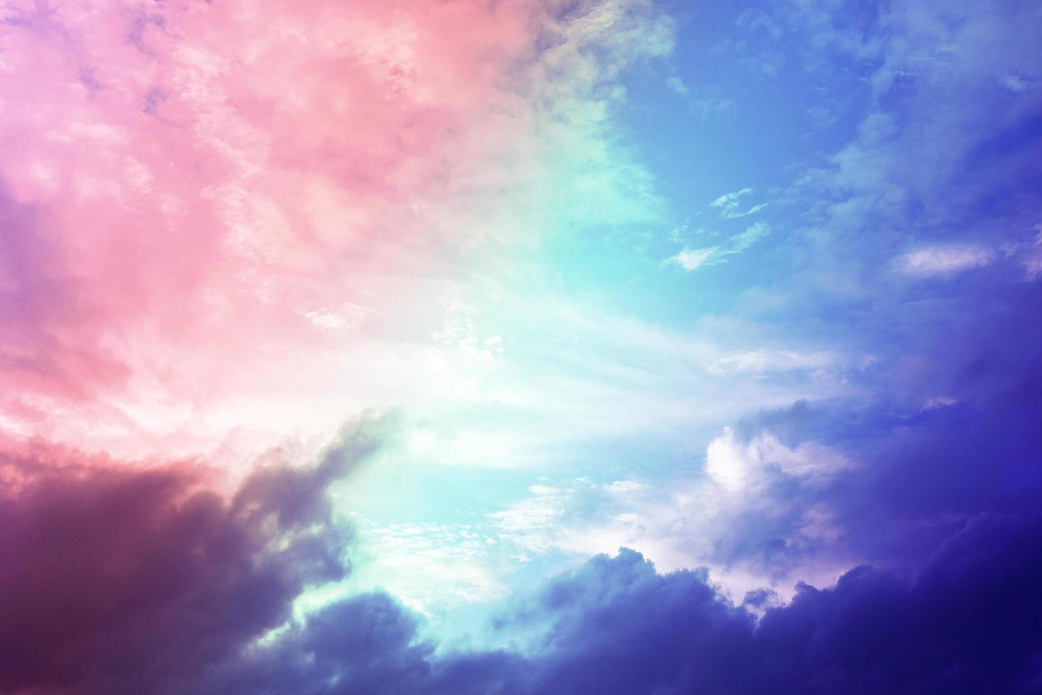 Beautiful pastel sky and clouds for background photo