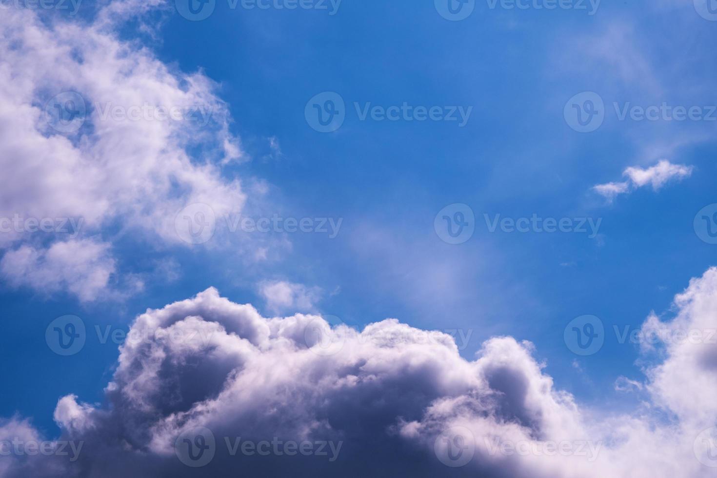 Blue sky with clouds and copy space photo