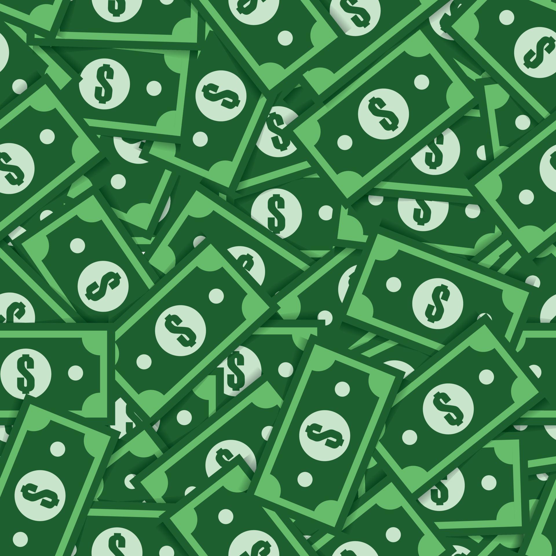 Dollar Seamless pattern. Money Dollar pattern for fabric, baby clothes