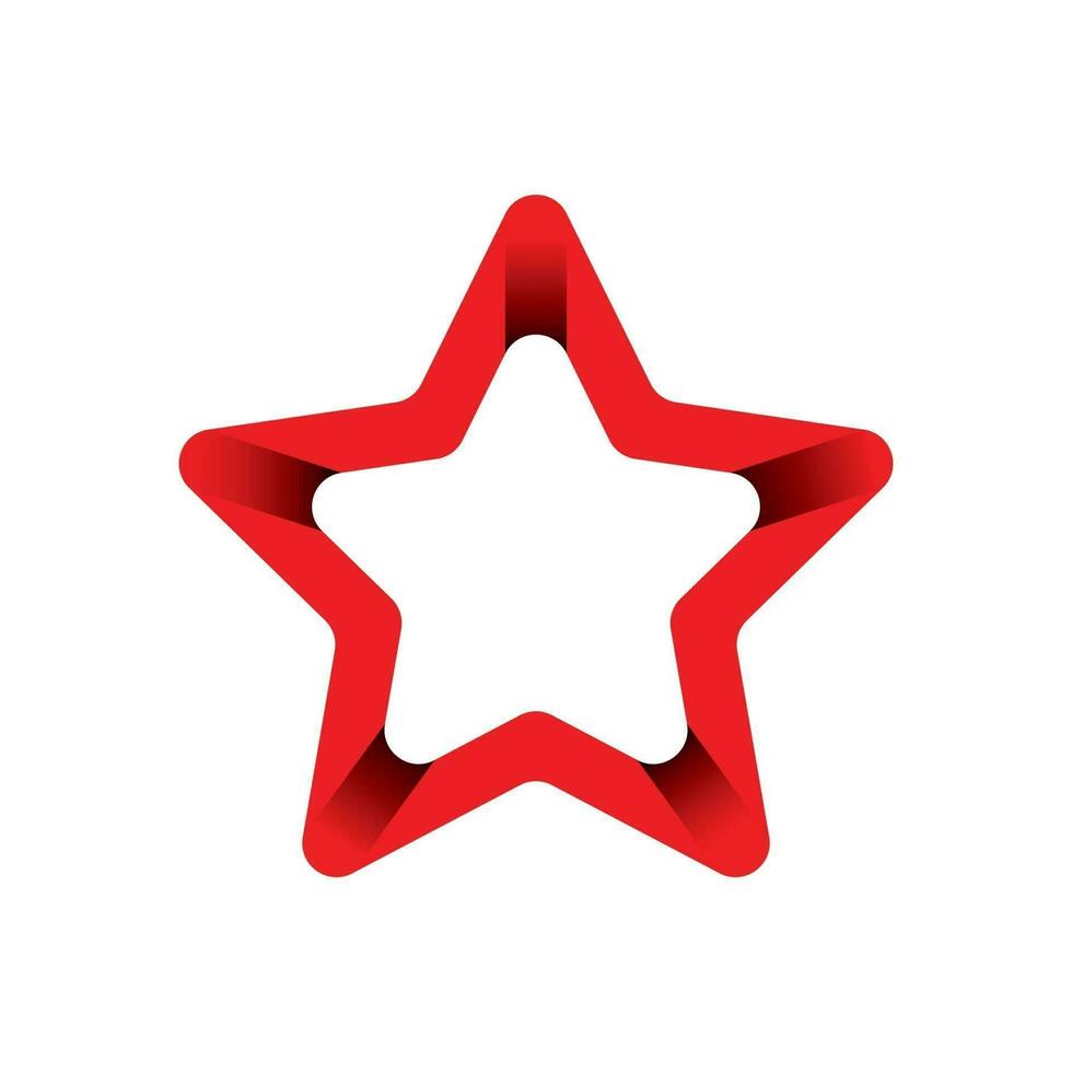 Modern Red star logo vector isolated on white background