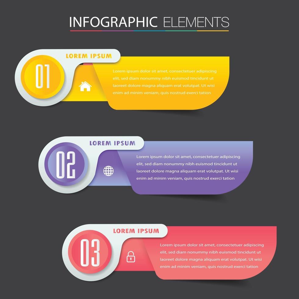 modern text box template, banner Infographics vector